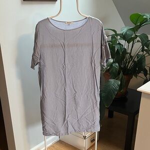 Madewell Blue/white fine stripe t shirt style mini dress